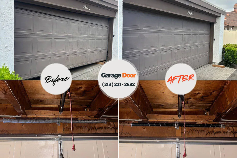 Before and after: garage door repair Riverview Park, PA